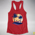 LGBTQ Progress Pride Hammock Summer Beach Sunset Racerback Tank - Red